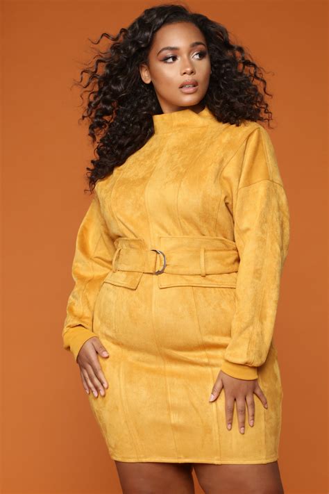 Boujiee Bad And Thick Dress - Mustard | Fashion Nova