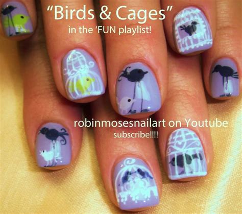 Nail Art by Robin Moses: "bird nails" "bird nail art" "love bird nails ...