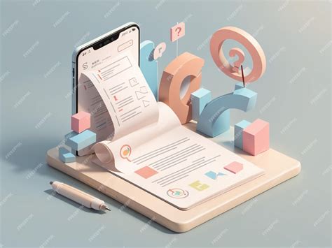 Premium AI Image | Immersive 3D Questionnaire Interactive Surveys with