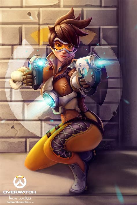 "Tracer" Overwatch Painting with VIdeo (Fan Art) by rainwalker007 on ...