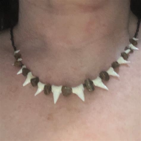 shark tooth choker etsy