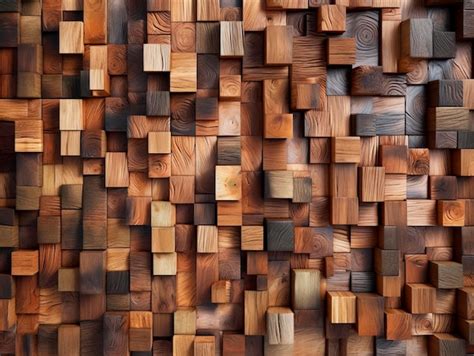 Premium AI Image | Timber wooden wall texture background Layers of wood ...