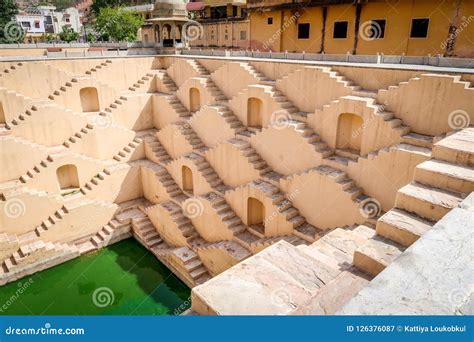 panna meena ka kund step  jaipur rajasthan india stock image