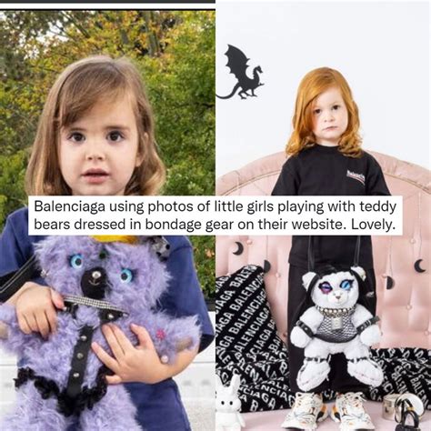 Balenciaga's New Ad Shows Little Girls With Bondage Teddy Bears