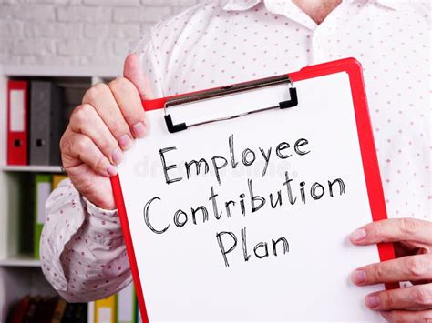 Employee Contribution Plan is Shown on the Conceptual Business Photo ...