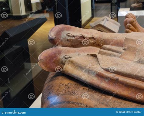 Etruscan Sarcophagus of the Spouses Husband and Wife Editorial Image ...