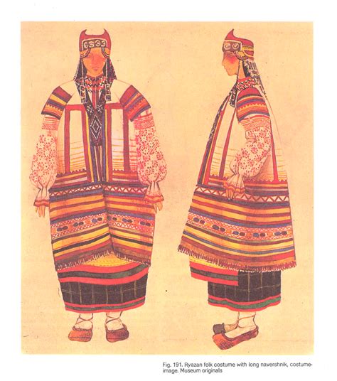Рязанский народный костюм с удлиненным навершником | Народный костюм ...