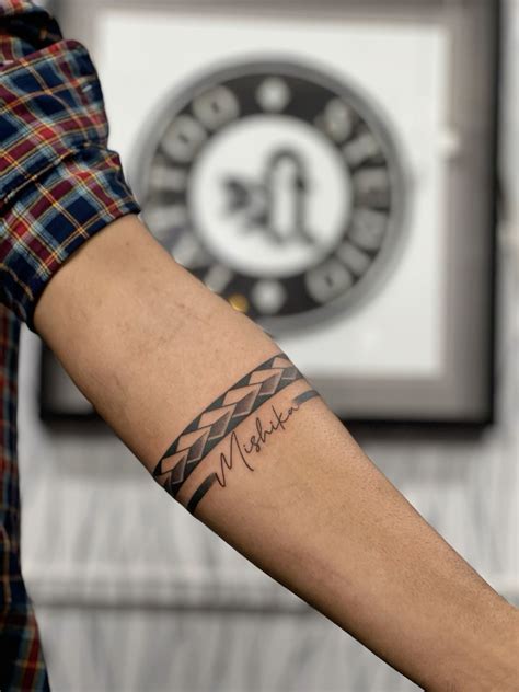 forearm armband tattoo men