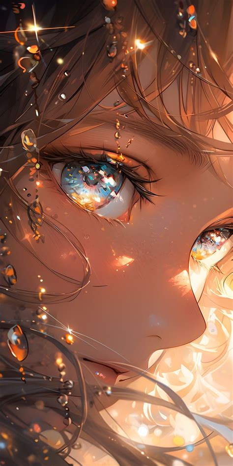 beautiful anime detailed anime eye soft smile aesthetic