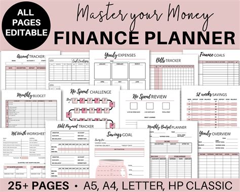 Financial Planner Printable Budget Planner Printables | Etsy
