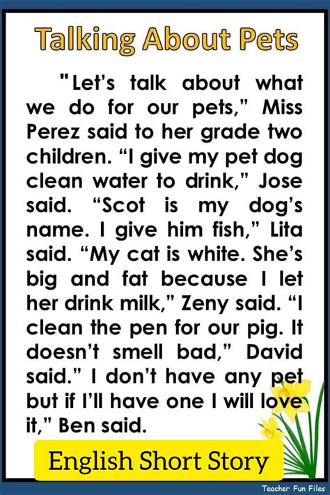 English Short Story - About Pets