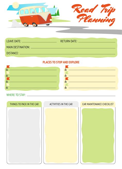 Road Trip Google Sheets Template Free - Infoupdate.org