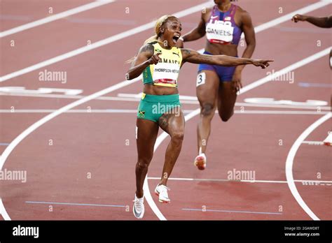 THOMPSON-HERAH Elaine (JAM) Gold Medal during the Olympic Games Tokyo ...