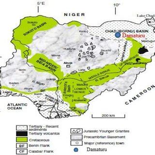 map  nigeria showing  study area pompomari  damaturu yobe state