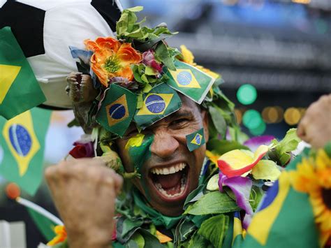 Brazilians celebrate the opening victory | The Independent | The