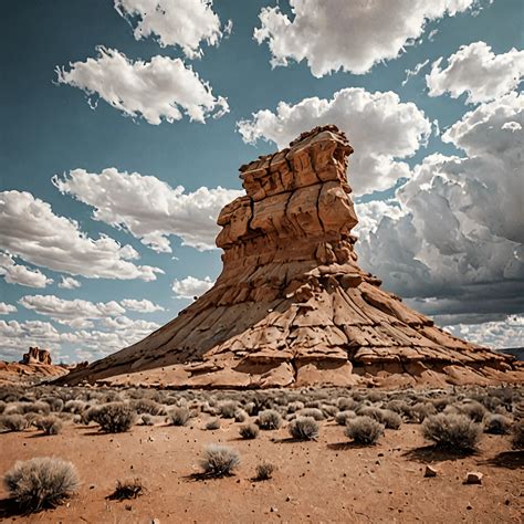 stunning desert landscape  rock formation   ai
