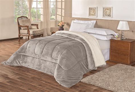 Coberdrom Sherpa Edredom Dupla Face Cobertor Manta Felpuda Liso Cama