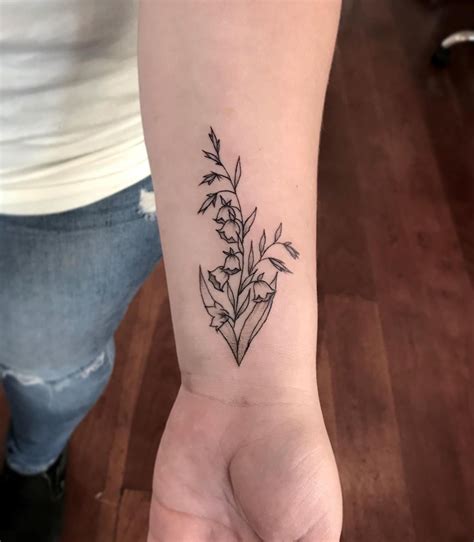 May Birth Flower Tattoos: Bellflower and Hawthorn Tattoo | Birth flower ...