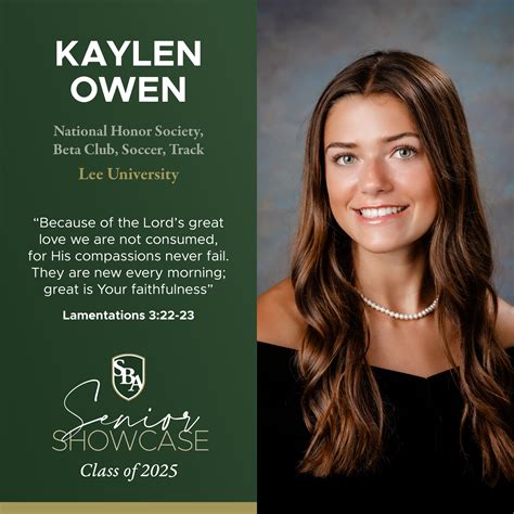 Introducing Kaylen Owen,... - Silverdale Baptist Academy | Facebook