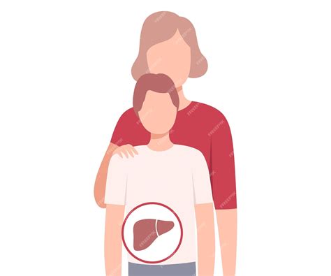 Premium Vector | Organ donation living donor for liver transplantation
