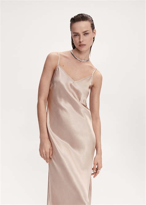satin camisole dress women mango vietnam