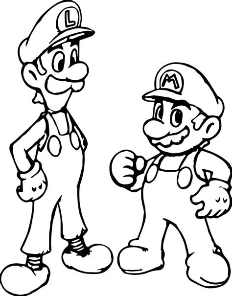 Super Mario And Luigi Coloring Page – Wecoloringpage.com