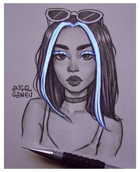 aesthetic girl drawing desenho de rosto desenhar realistas