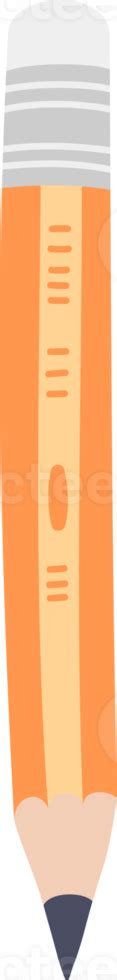 Orange pencil, hand drawn illustration 21312419 PNG