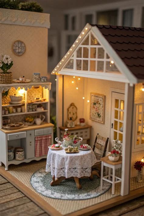 charming dollhouse decor ideas  elevate  miniature space light