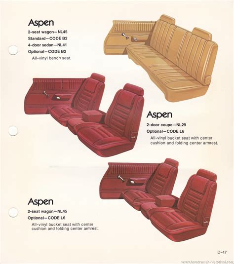 The 1970 Hamtramck Registry - 1979 Dodge Color & Trim Book - Aspen