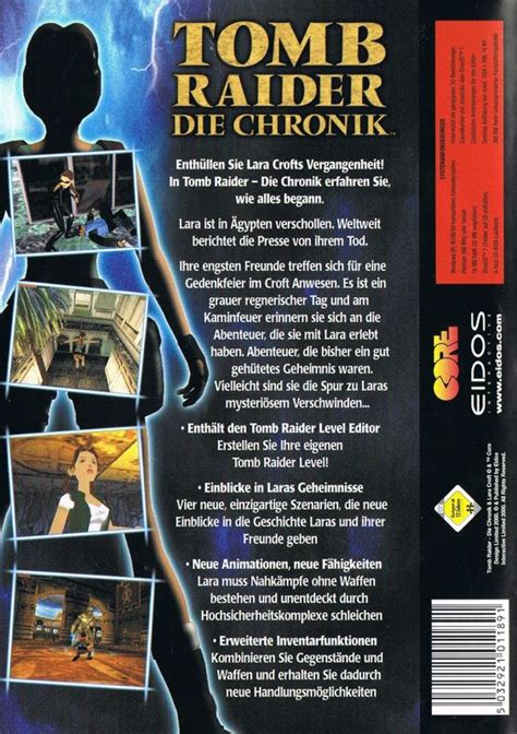 Tomb Raider: Chronicles (2000) box cover art - MobyGames