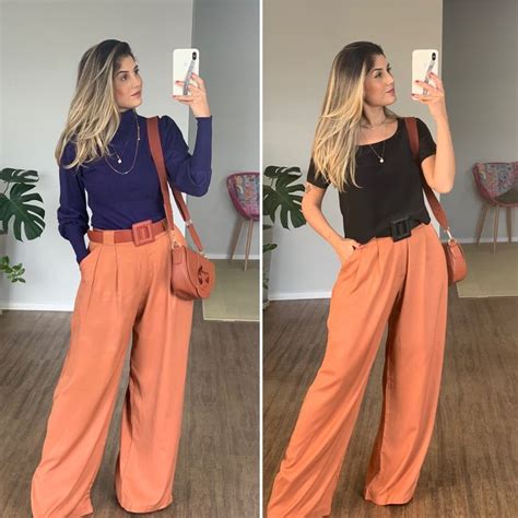 Look Com Calça Caramelo - Look caramelo + azul marinho | Calça caramelo feminina, Look feminino ...