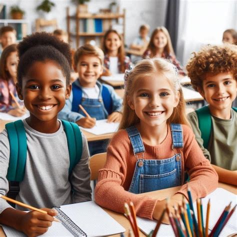 happy students   classroom premium ai generated image