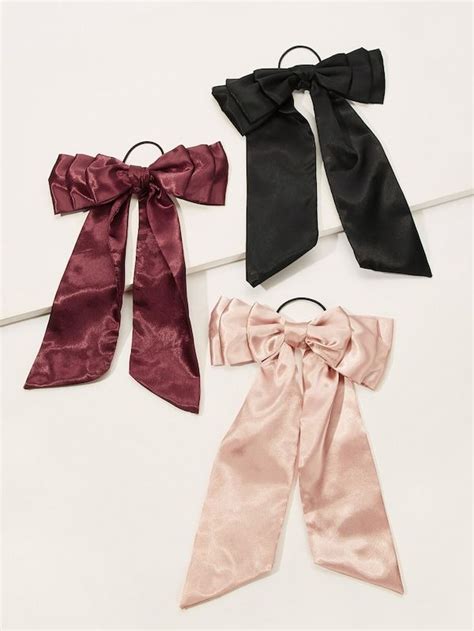 Bow Decor Hair Tie 3pack | Hair ties, Fashion, Bows