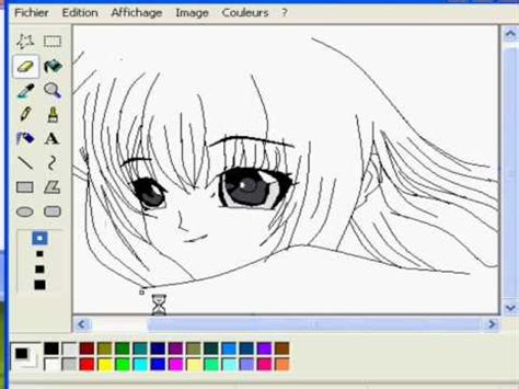 draw anime  ms paint youtube
