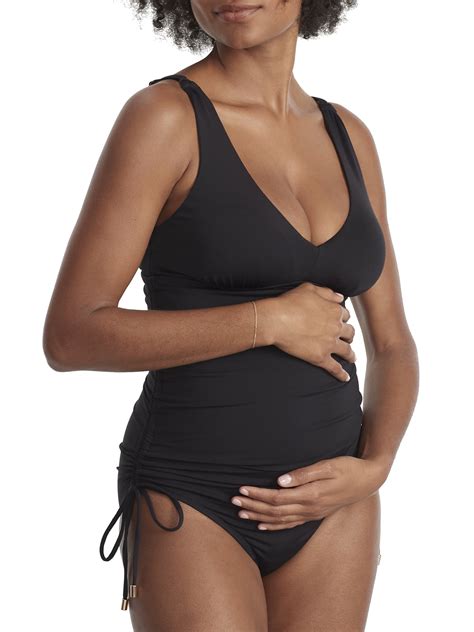 Maternity Adjustable Side Tie One-Piece Swimsuit - Walmart.com