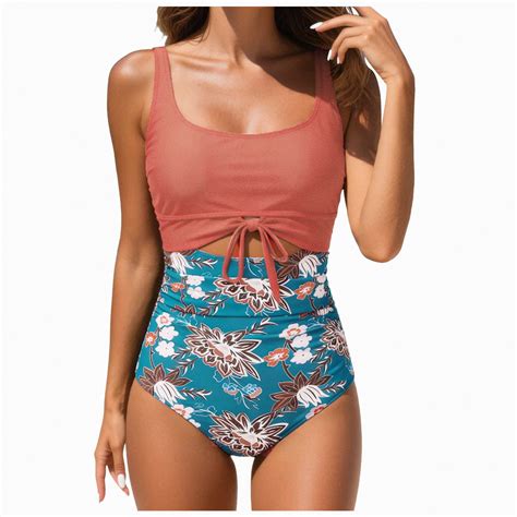 NOLDARES Women Tummy Control One Piece Swimsuits High Cut Bathing Suit