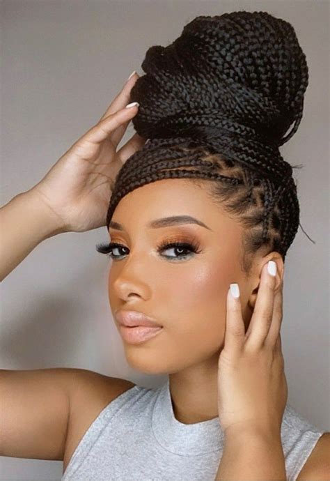 30 statement braided bun hairstyles for black hair – Artofit