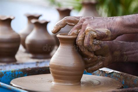 Pot Making stock photo. Image of ceramic, work, dirty - 34093094