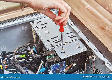 hardware installation  upgrades  desktop computer stock photo