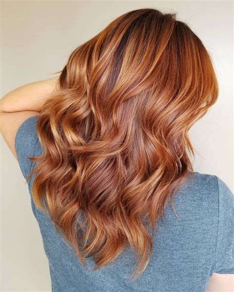 Caramel Hair With Red Highlights