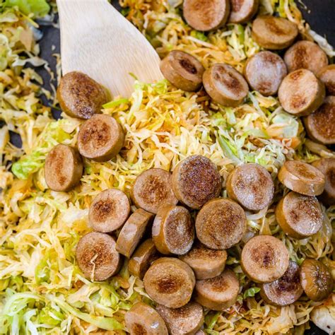 Sauteed Cabbage + Sausage | Clean Food Crush