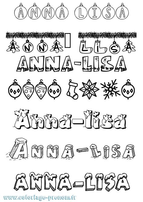 Coloriage du prénom Anna-lisa : à Imprimer ou Télécharger facilement
