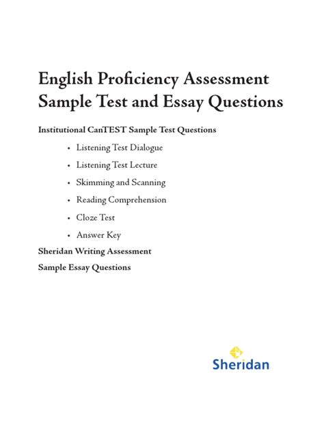 english proficiency test sample vitamin vitamin