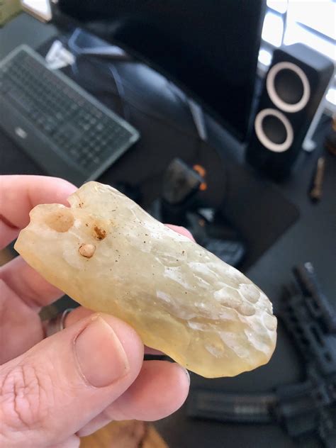 This Piece of Lybian Desert Meteor Impact Glass : r/mildlyinteresting