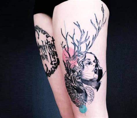 Deer Woman tattoo by Marta Lipinski | Post 16571