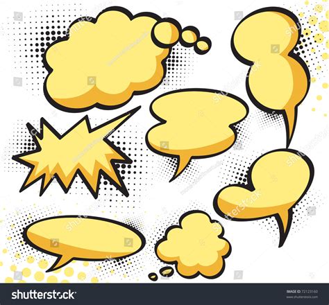 Collection Of Comic Speech Bubbles. Editable Vector Illustration ...