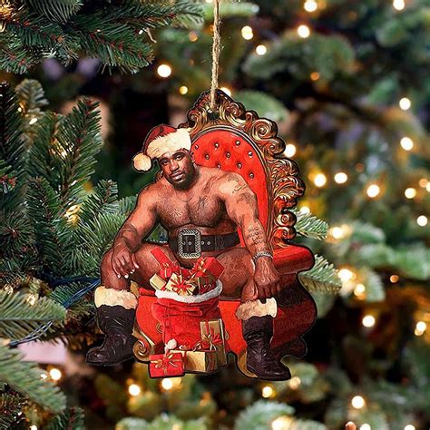 Amazon.com: Barry Wood Santa Christmas Ornament, Funny Wooden Meme Xmas