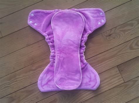 Natural Violet: One size all in two diapers
