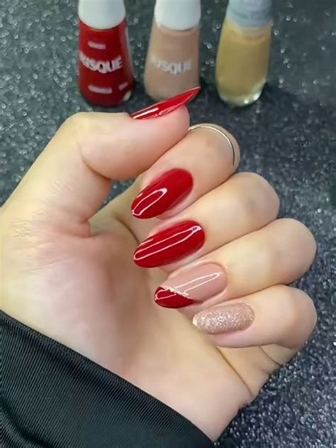 Ideias De Esmaltação Vermelha - Ideia de esmaltação | Unhas vermelhas com marrom, Unha vermelha com ...